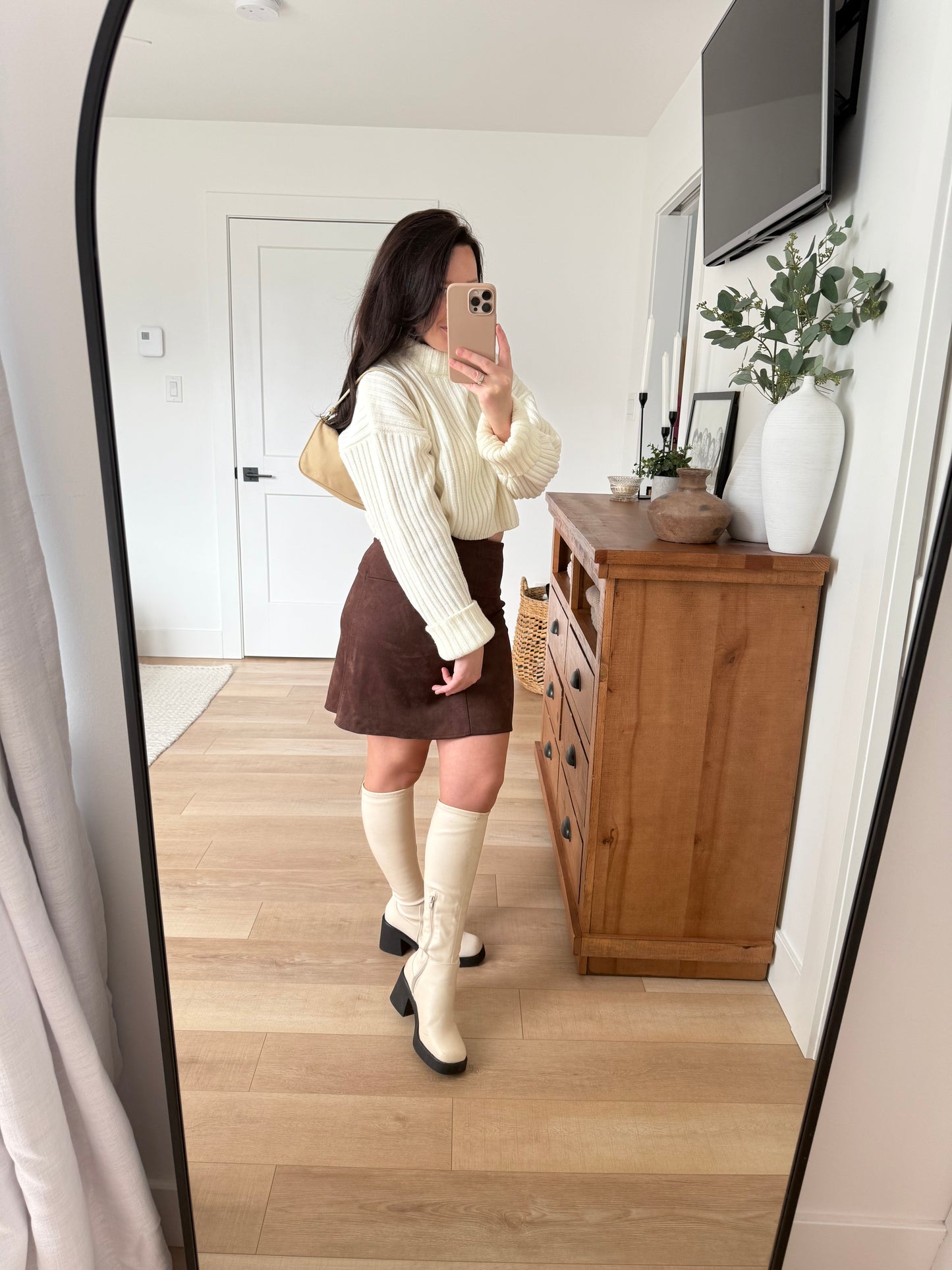 Prada Beige Nylon Party Bag