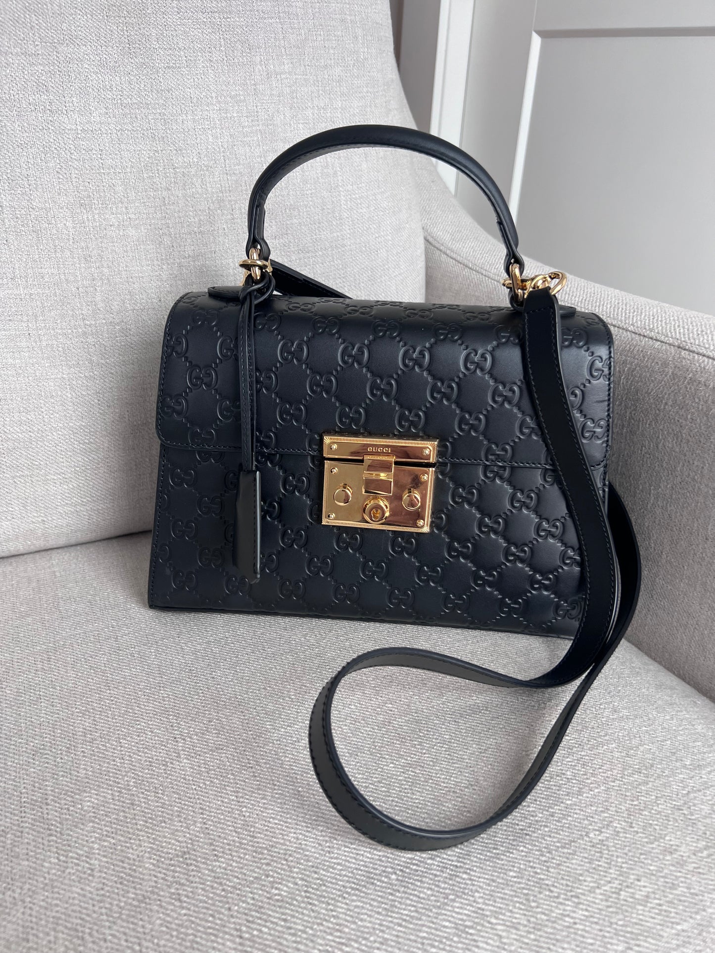 Gucci Black Guccissima Leather Bag