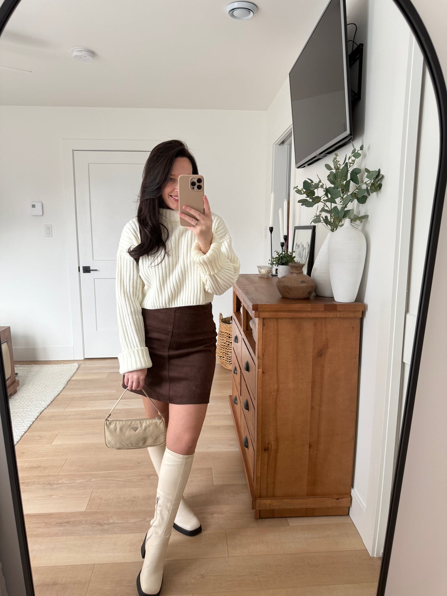 Prada Beige Nylon Party Bag