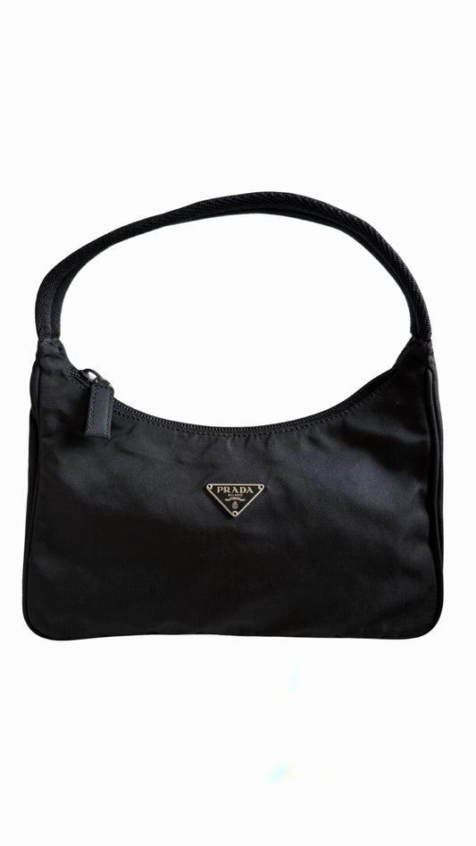 Prada Black Tessuto Nylon Shoulder Bag