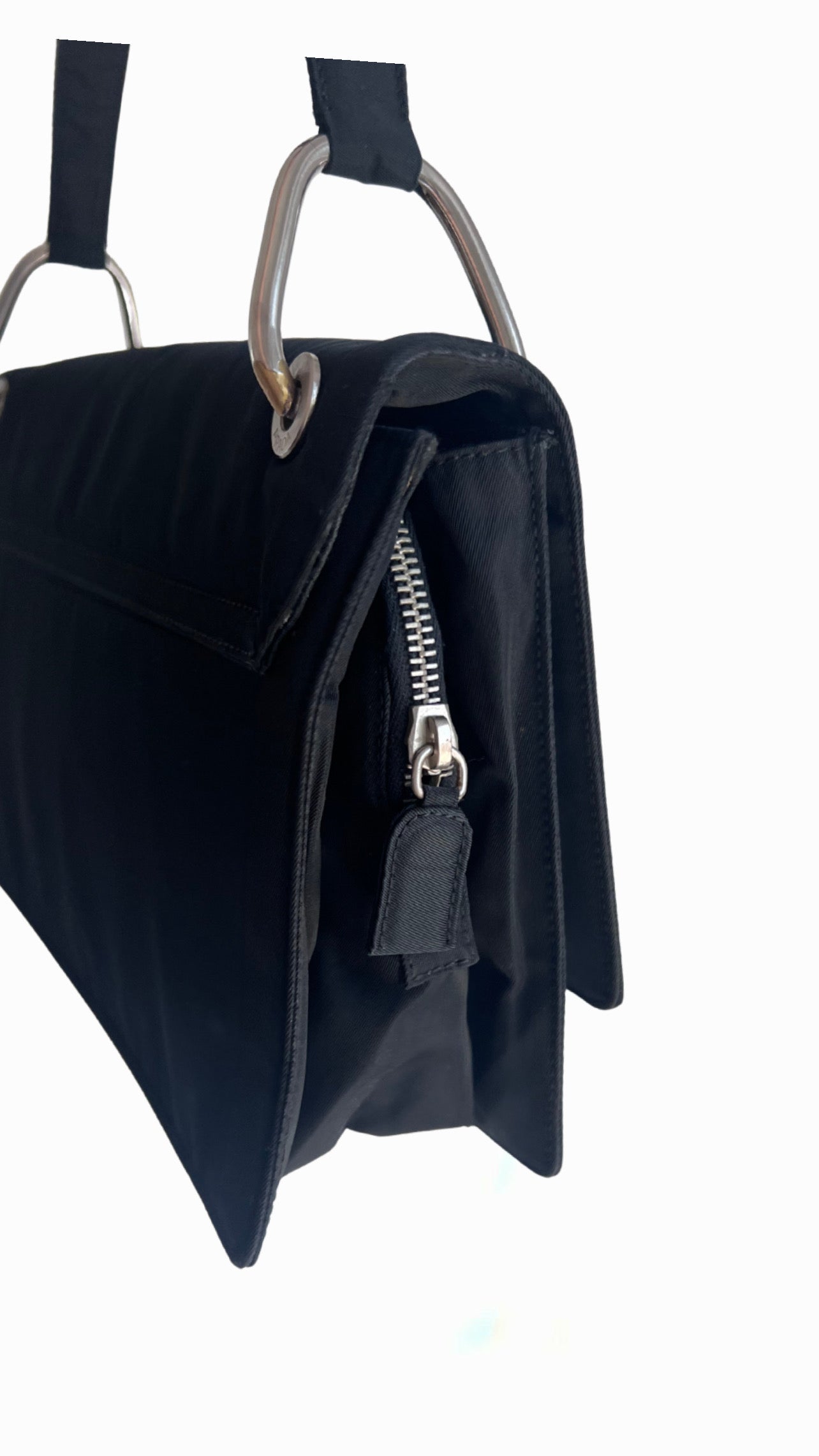 Prada Black Vintage Nylon Shoulder Bag