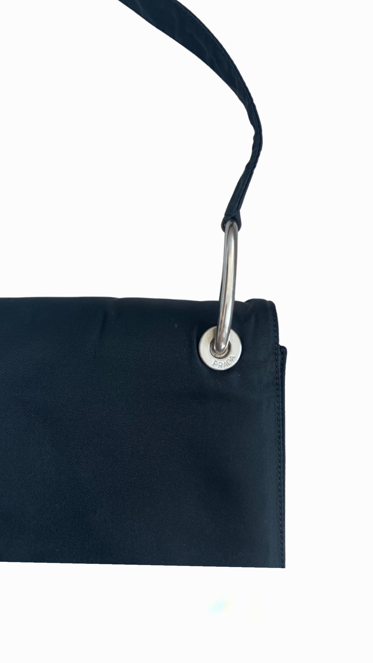 Prada Black Vintage Nylon Shoulder Bag