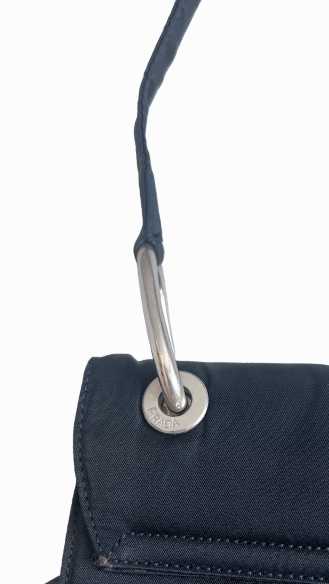 Prada Black Vintage Nylon Shoulder Bag