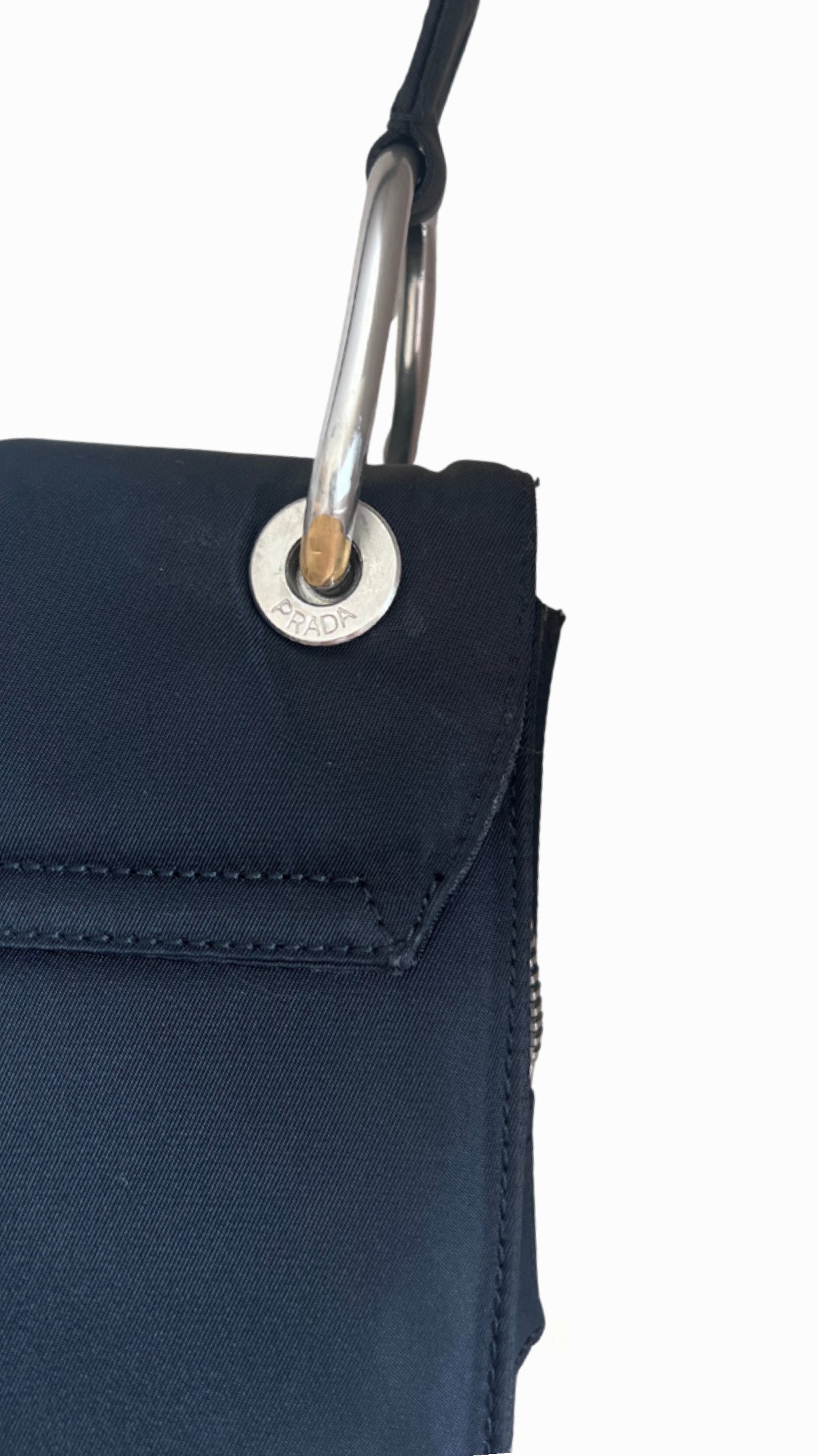 Prada Black Vintage Nylon Shoulder Bag