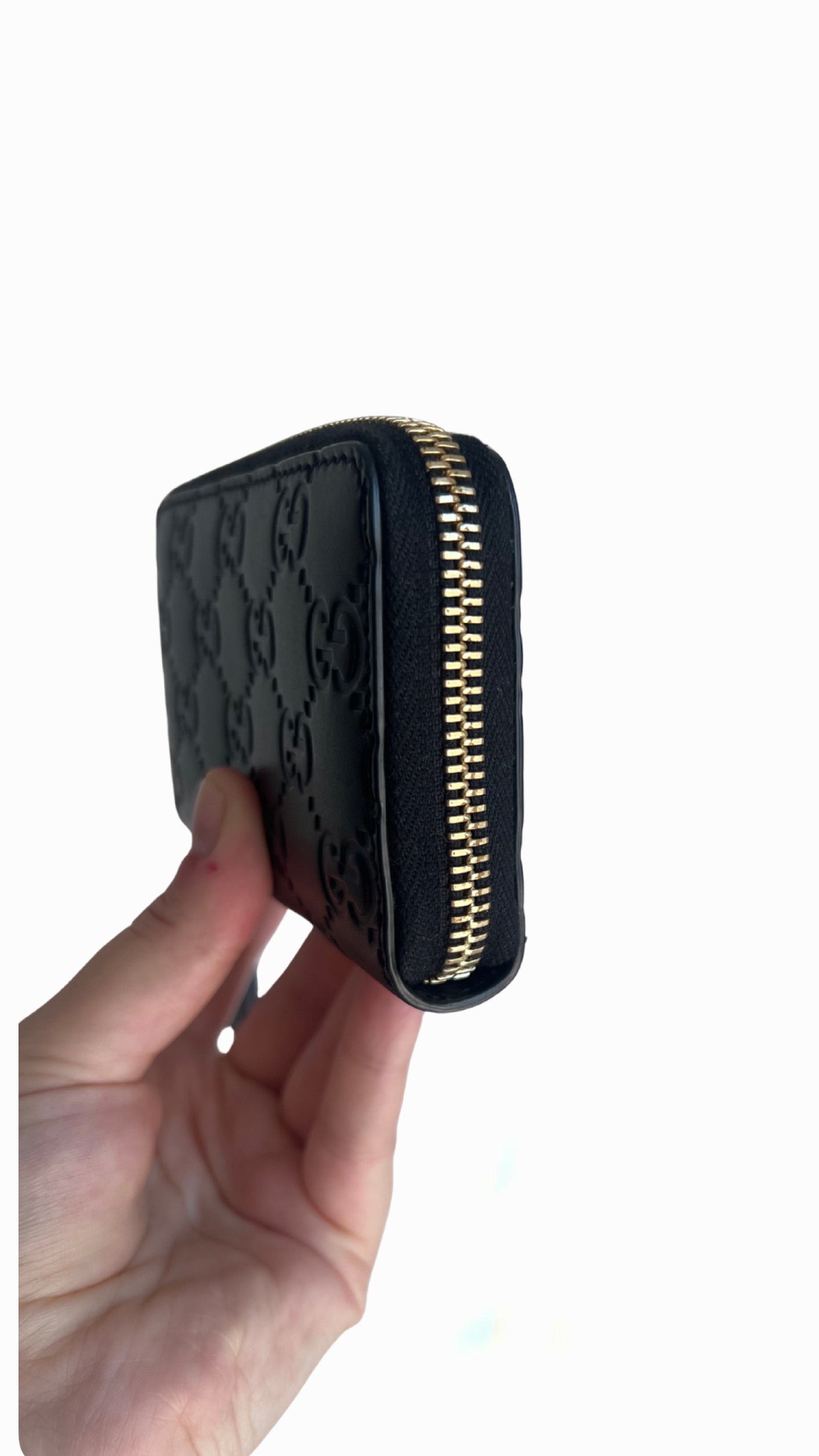 Gucci Guccissima Zip Around Card Case
