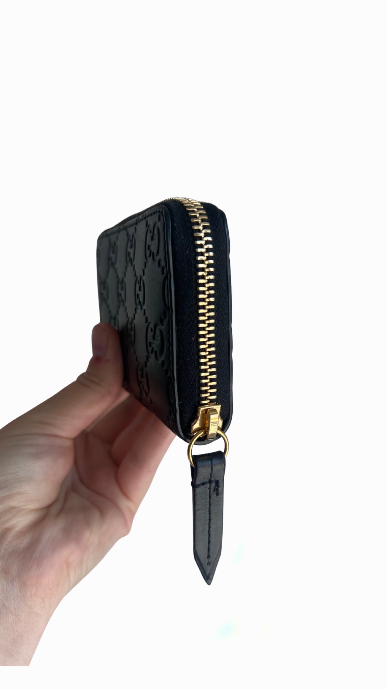Gucci Guccissima Zip Around Card Case