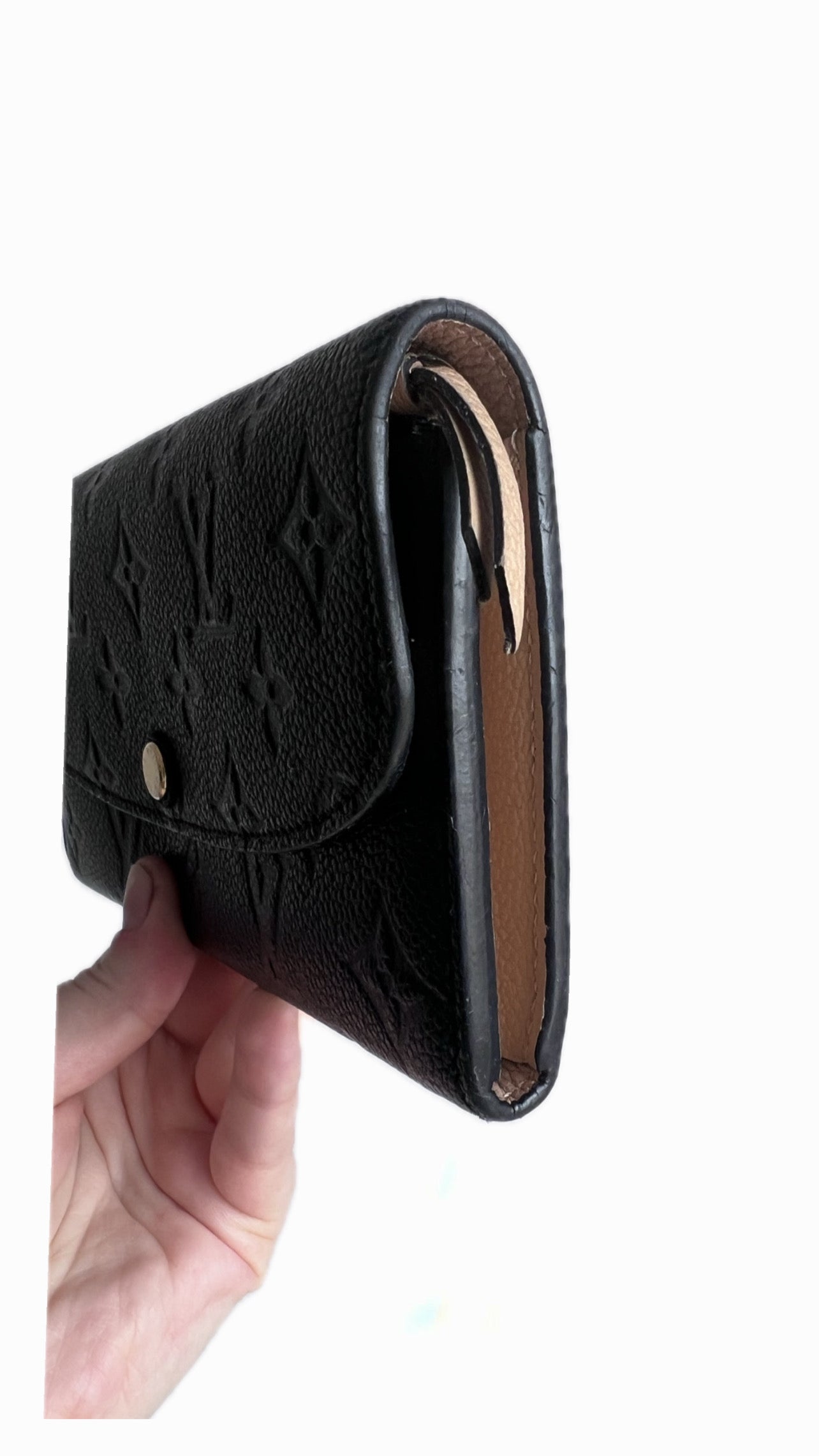 Louis Vuitton Black Monogram Empreinte Emilie Wallet