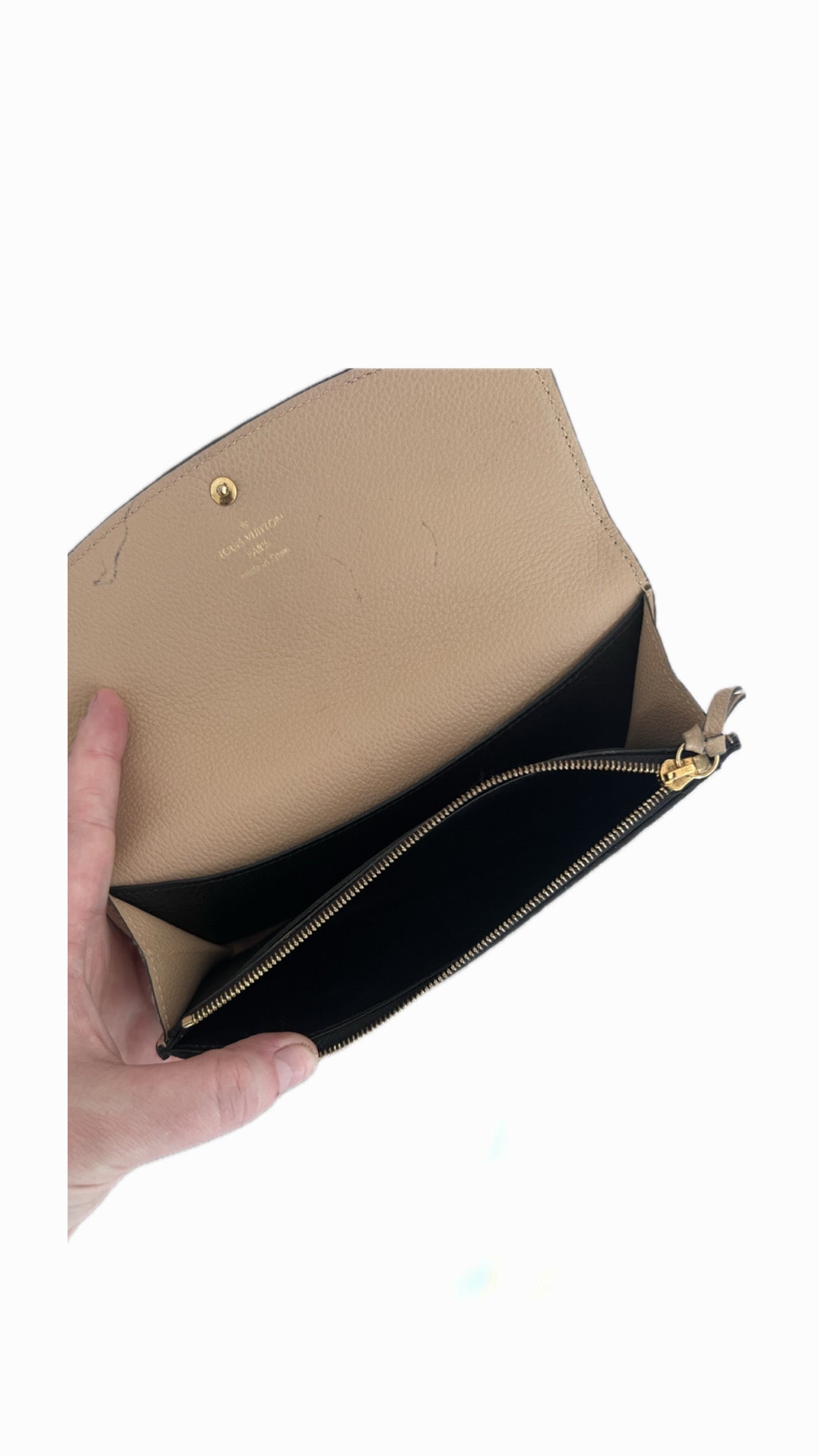 Louis Vuitton Black Monogram Empreinte Emilie Wallet