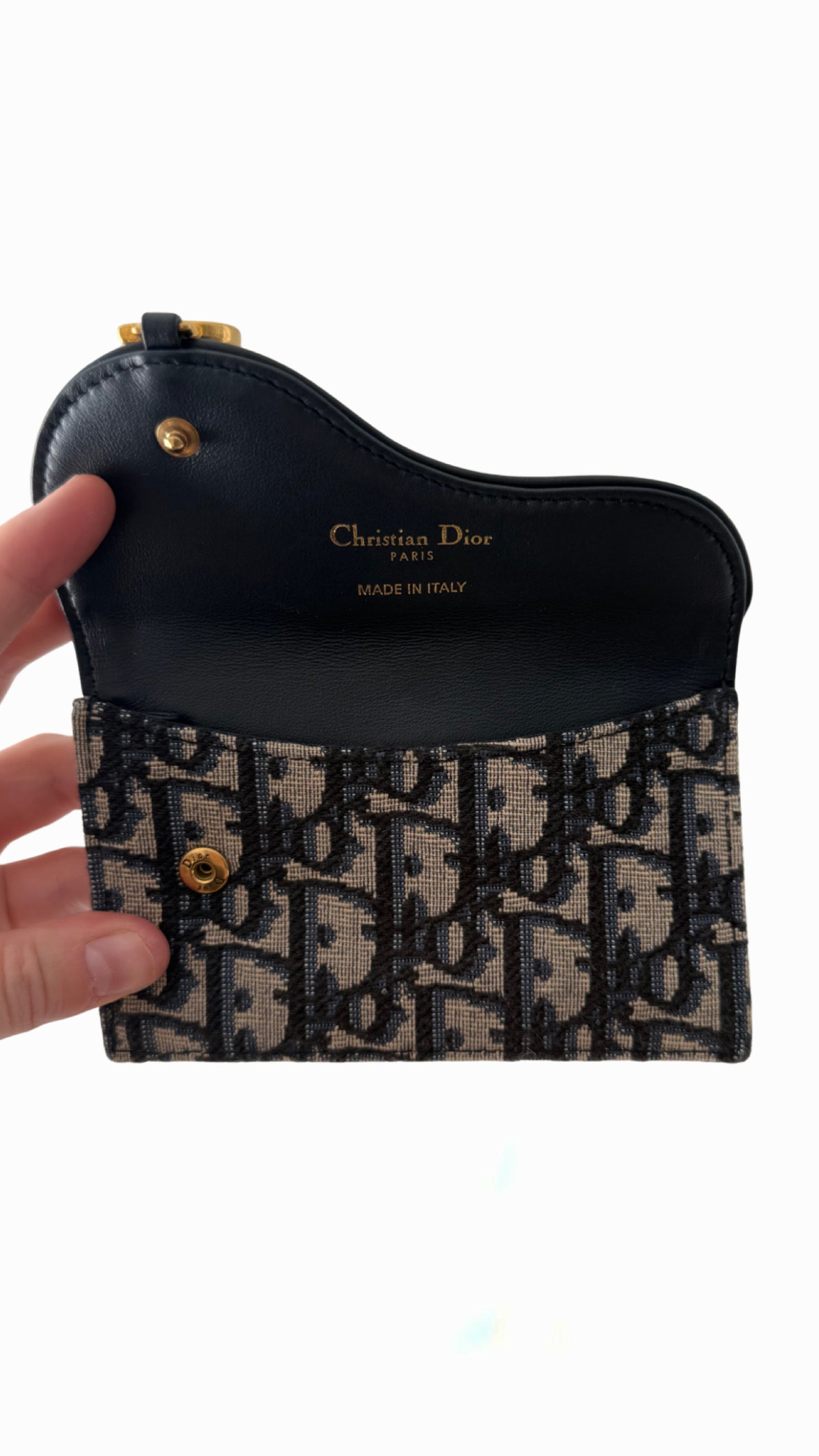 Christian Dior Saddle Cosmos Zipped Card Holder