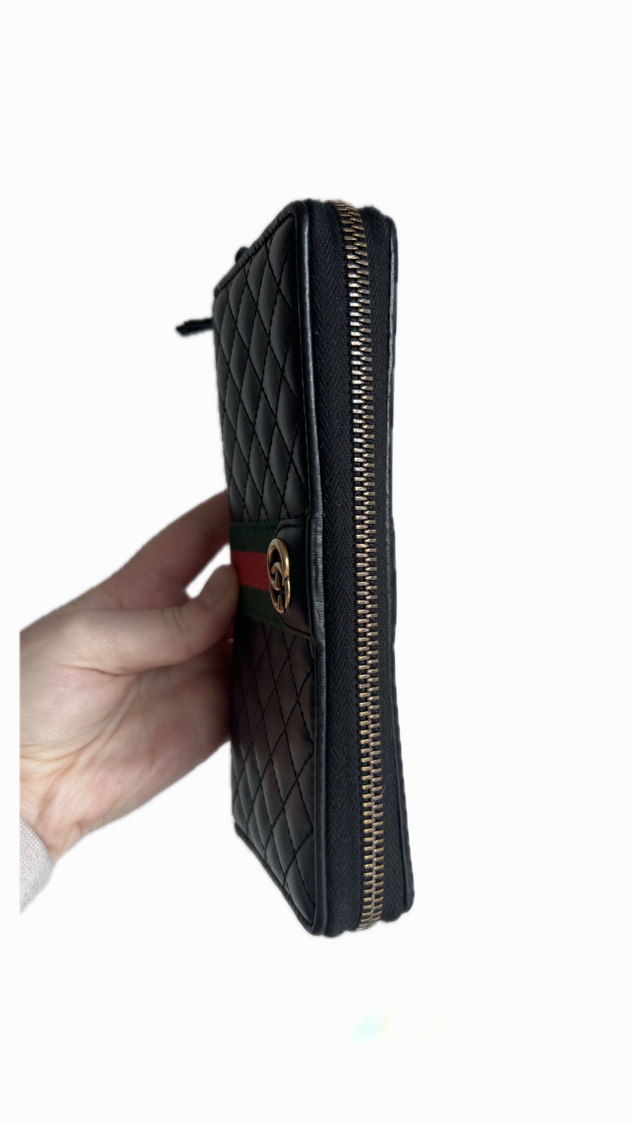Gucci Quilted Leather Zipper Wallet