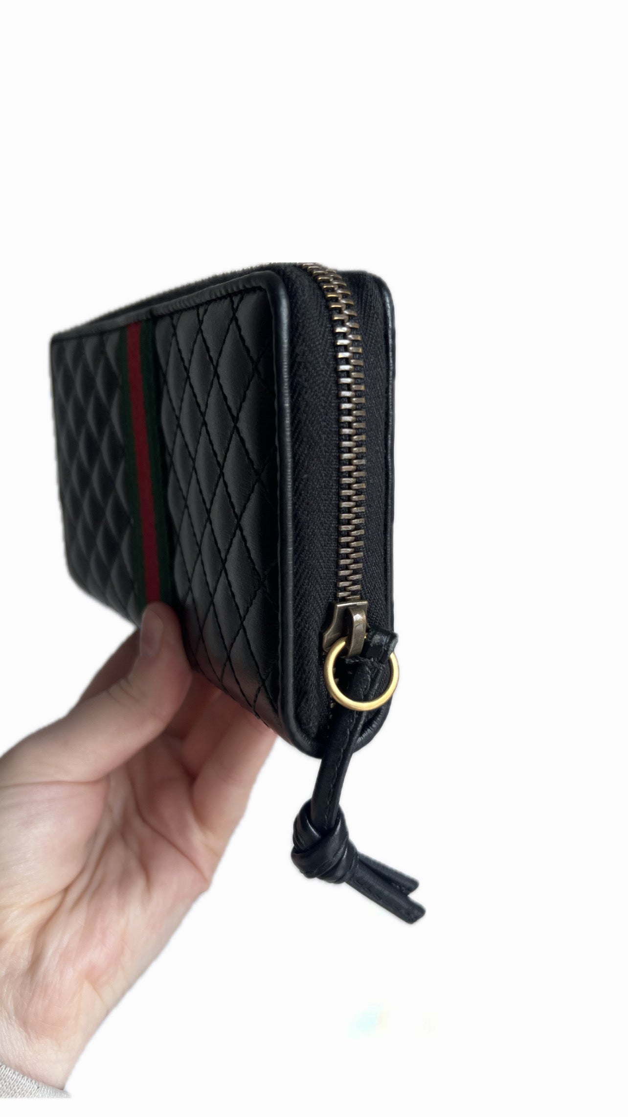 Gucci Quilted Leather Zipper Wallet