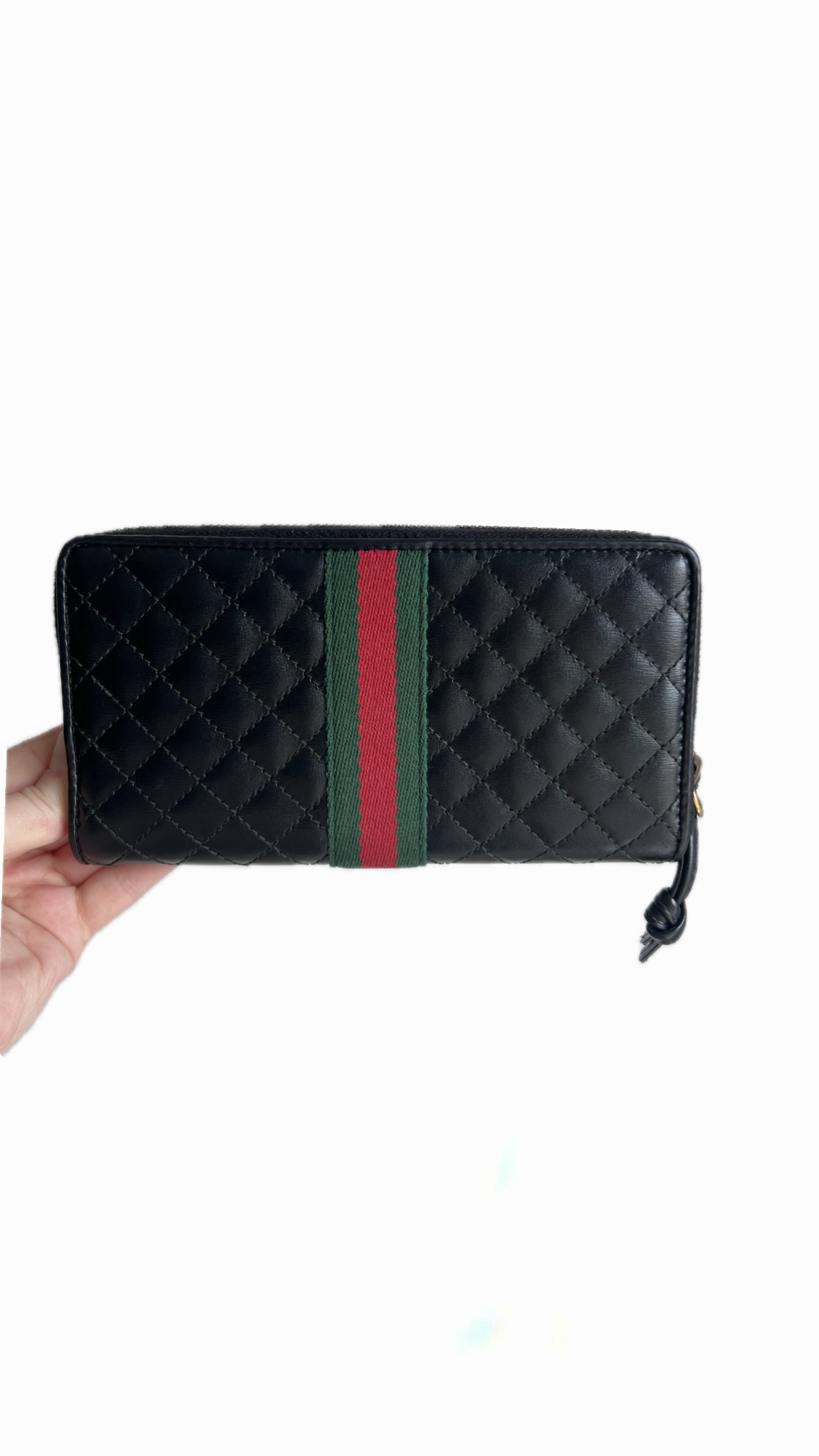 Gucci Quilted Leather Zipper Wallet
