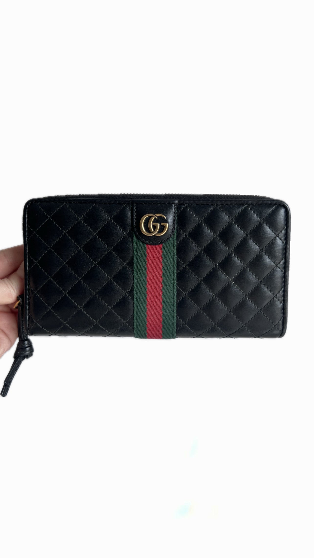 Gucci Quilted Leather Zipper Wallet
