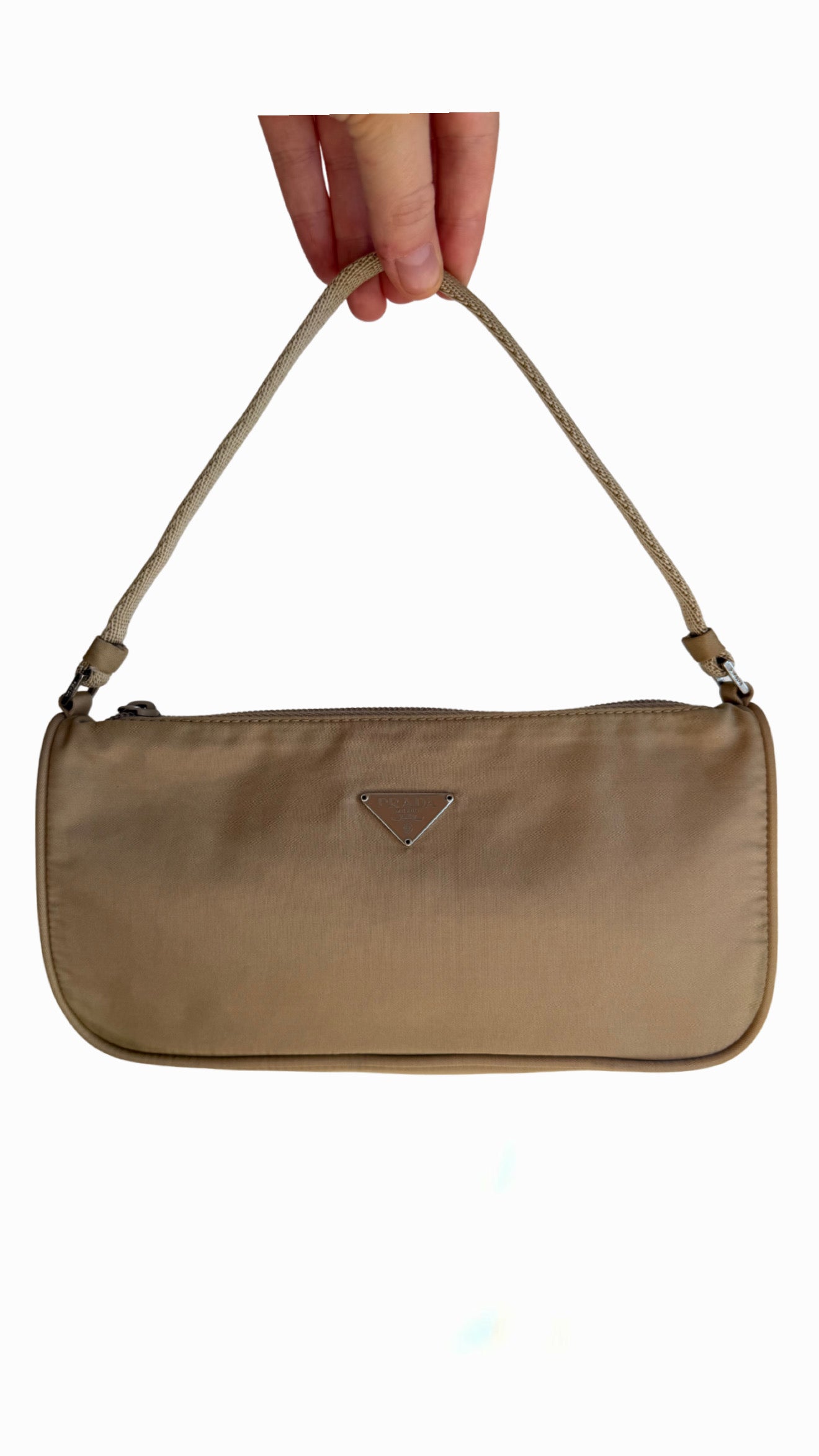 Prada Beige Nylon Party Bag
