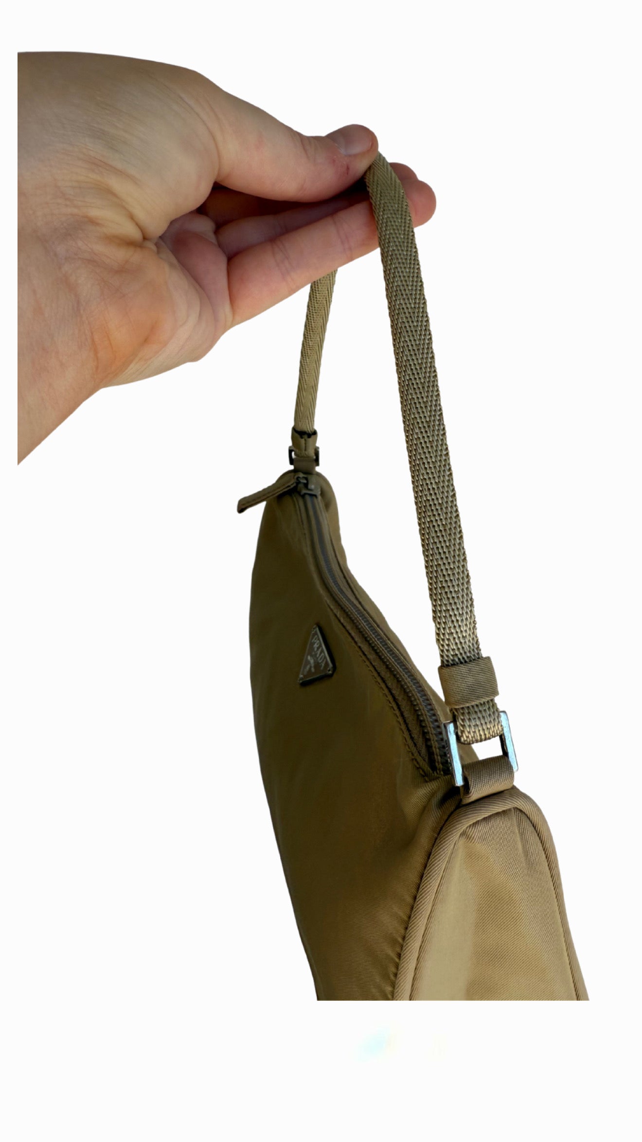 Prada Beige Nylon Party Bag