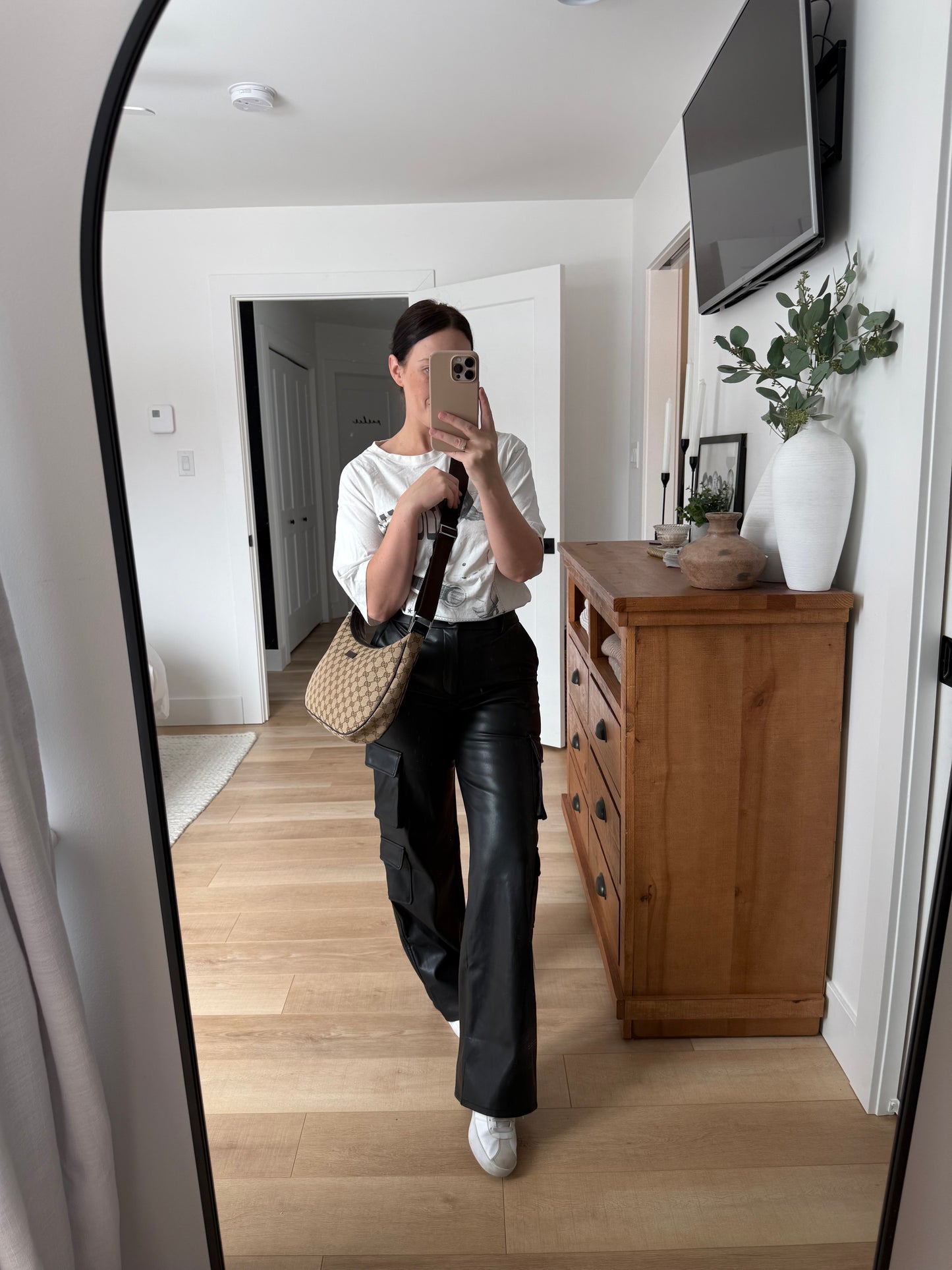 Gucci GG Canvas Half Moon Shoulder Bag