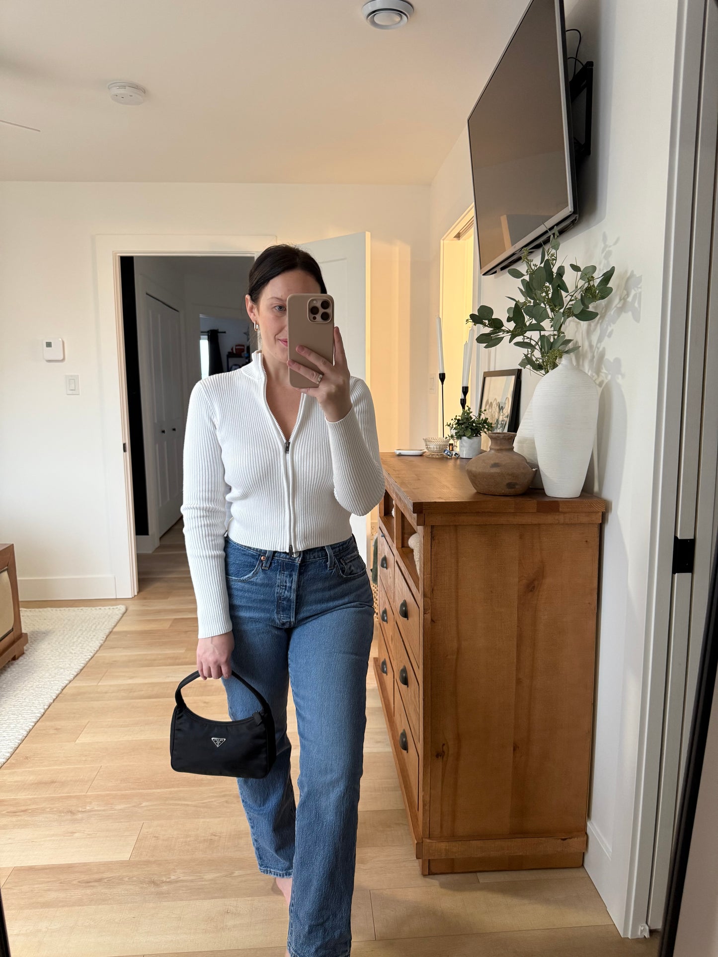 Prada Black Tessuto Nylon Shoulder Bag