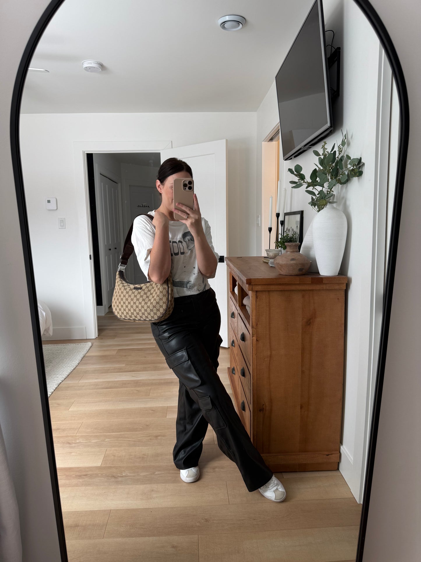 Gucci GG Canvas Half Moon Shoulder Bag