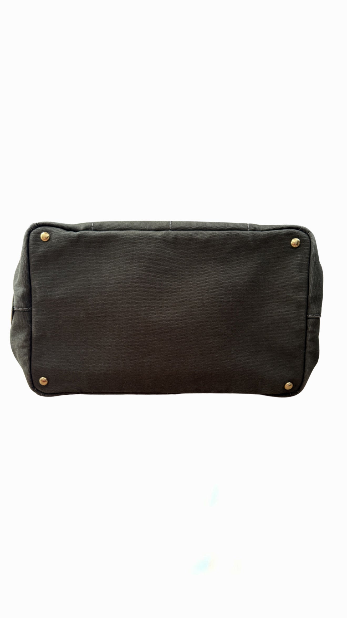 Prada Green Canapa Tote Bag