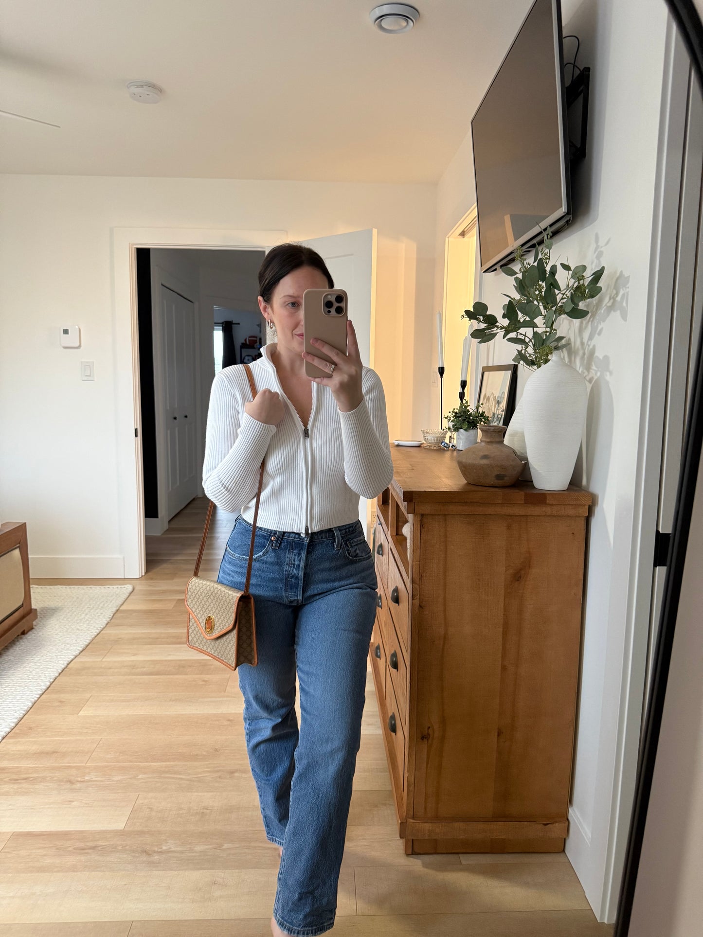 Celine Circle Macadam PVC Leather Crossbody