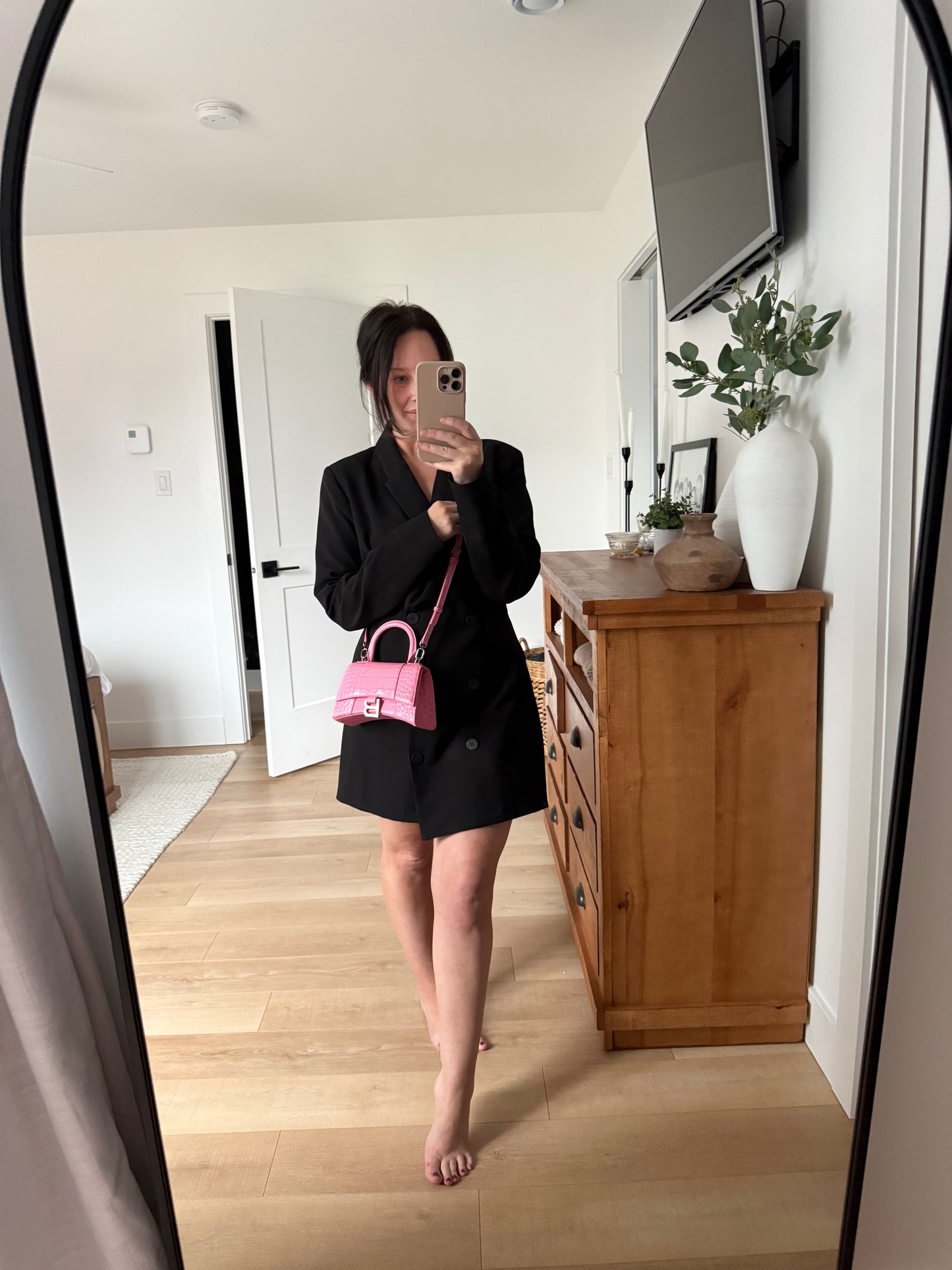 Balenciaga Hourglass Handbag XS Pink