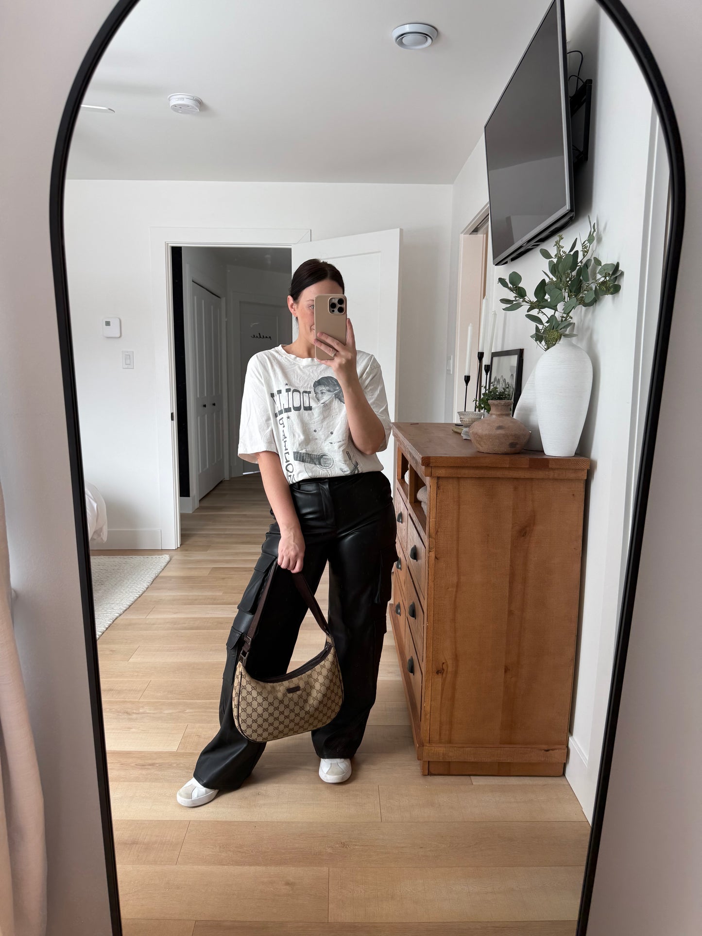 Gucci GG Canvas Half Moon Shoulder Bag