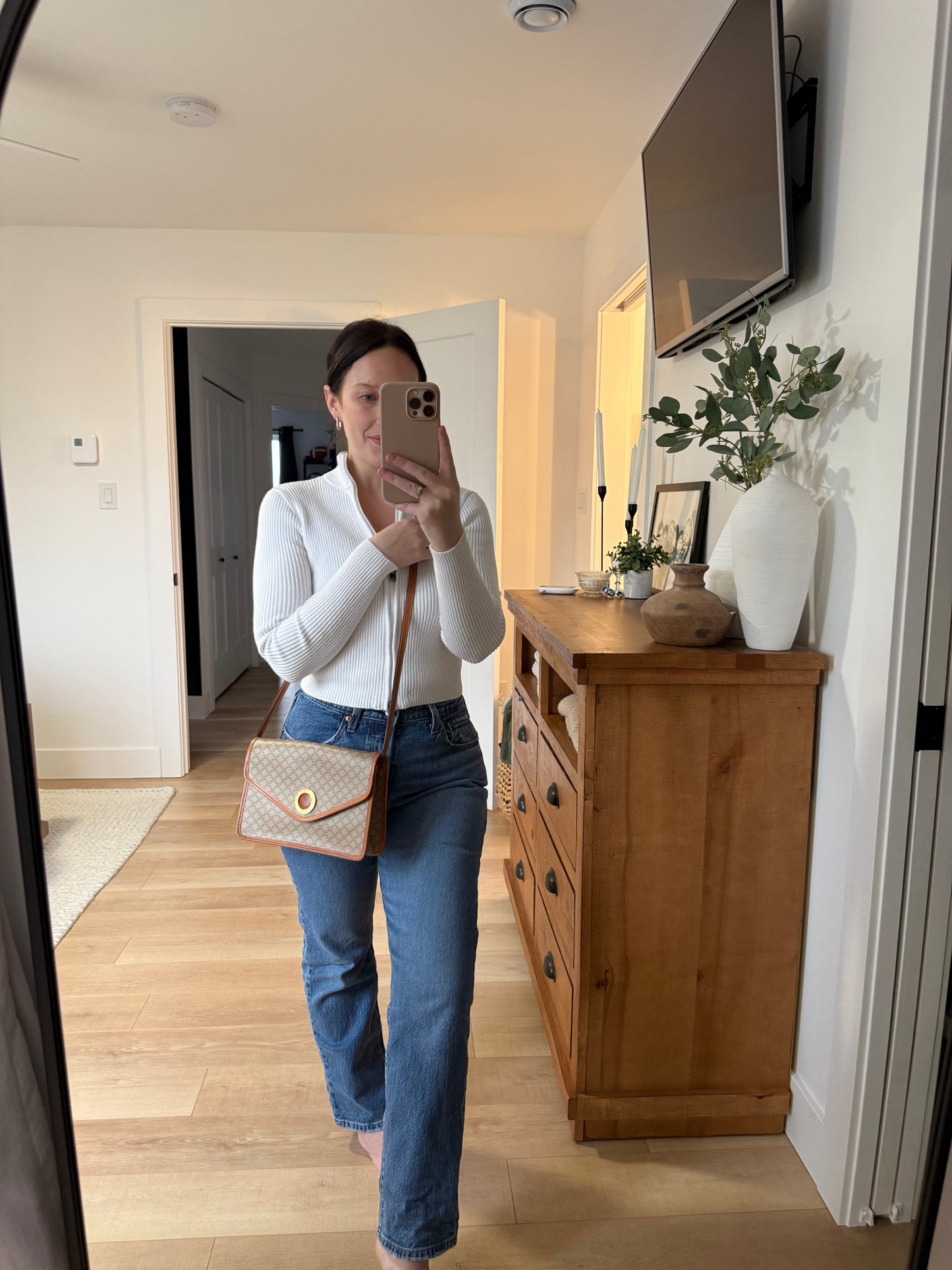 Celine Circle Macadam PVC Leather Crossbody