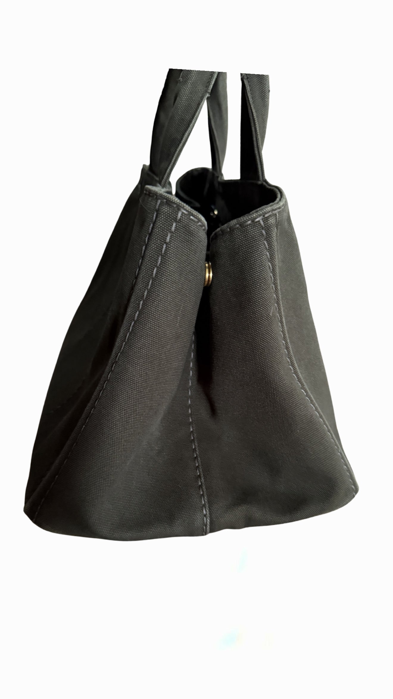 Prada Green Canapa Tote Bag