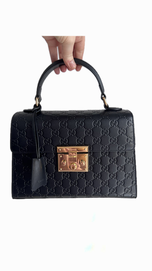 Gucci Black Guccissima Leather Bag