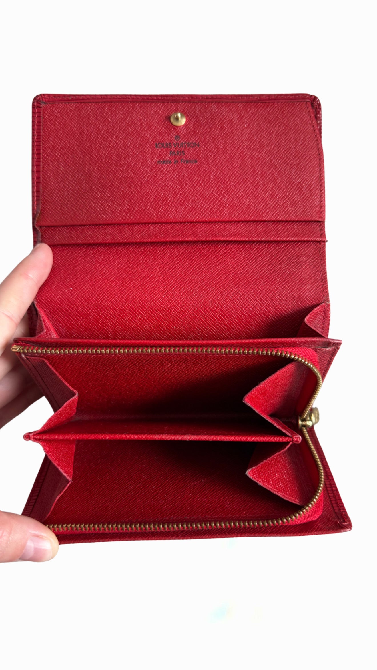 Louis Vuitton Epi Red Bi-fold Wallet