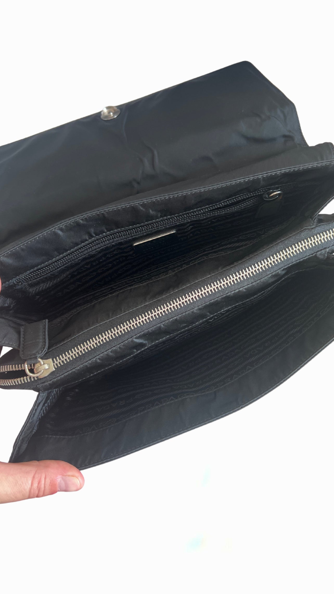 Prada Black Vintage Nylon Shoulder Bag