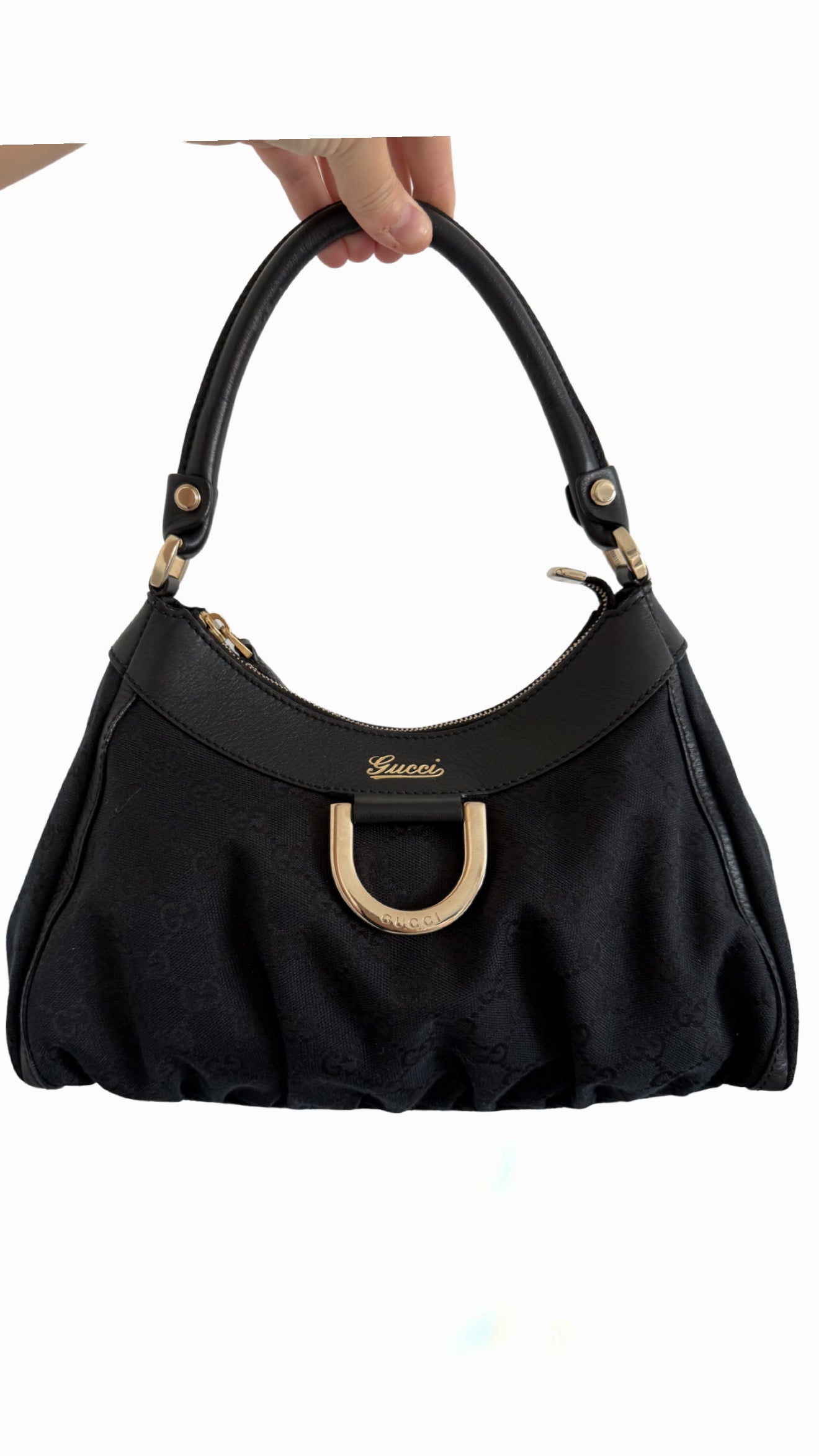 Gucci GG Canvas Abbey D-Ring Hobo Bag