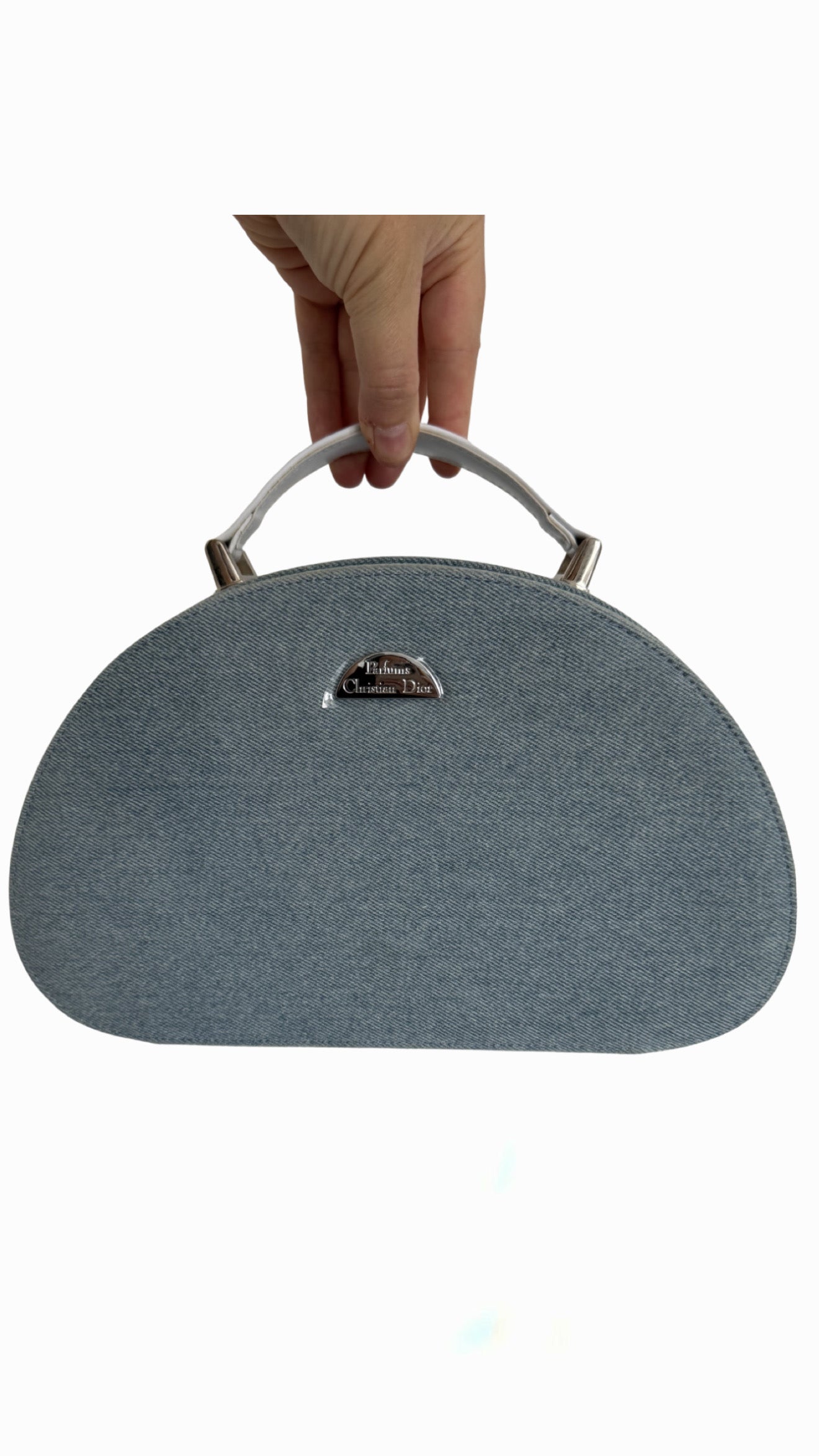 Christian Dior Parfums half-moon Denim Vanity Case