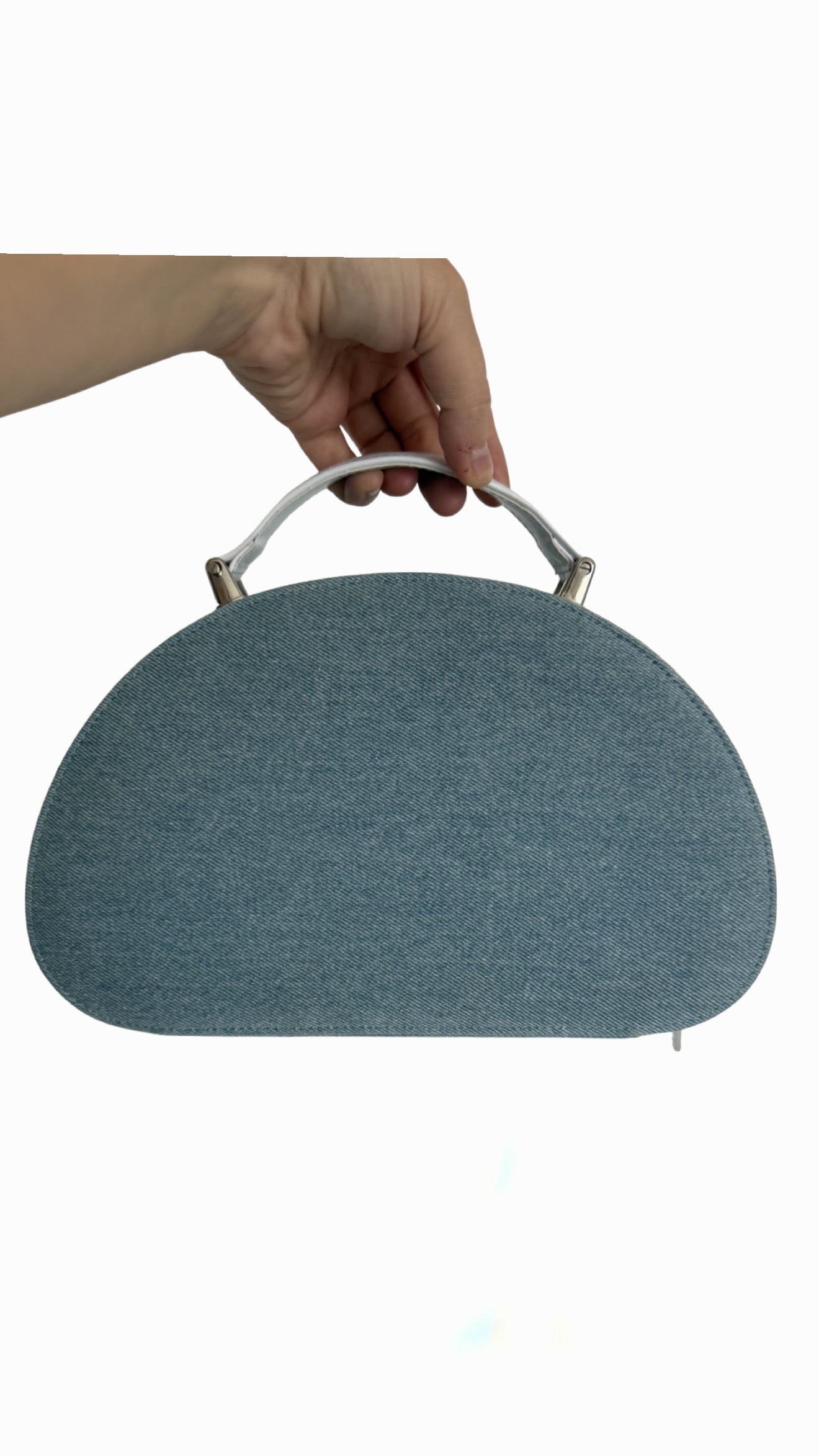 Christian Dior Parfums half-moon Denim Vanity Case