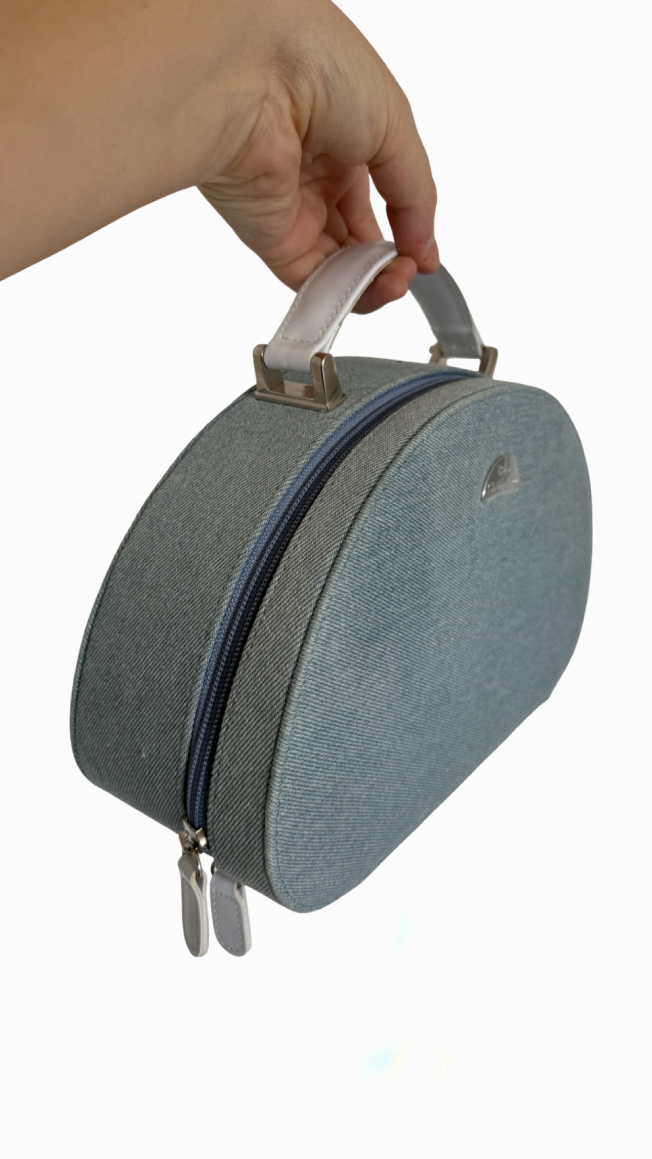 Christian Dior Parfums half-moon Denim Vanity Case