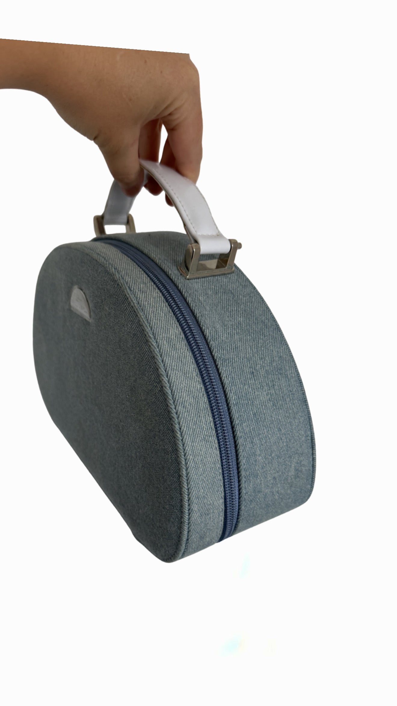 Christian Dior Parfums half-moon Denim Vanity Case
