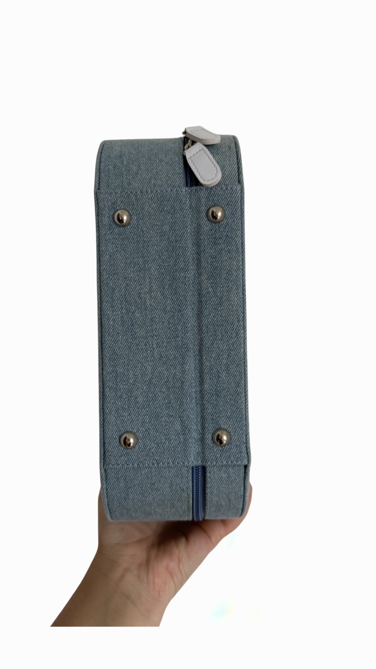 Christian Dior Parfums half-moon Denim Vanity Case