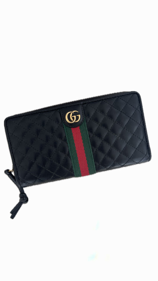 Gucci Quilted Leather Zipper Wallet