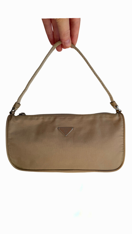 Prada Beige Nylon Party Bag