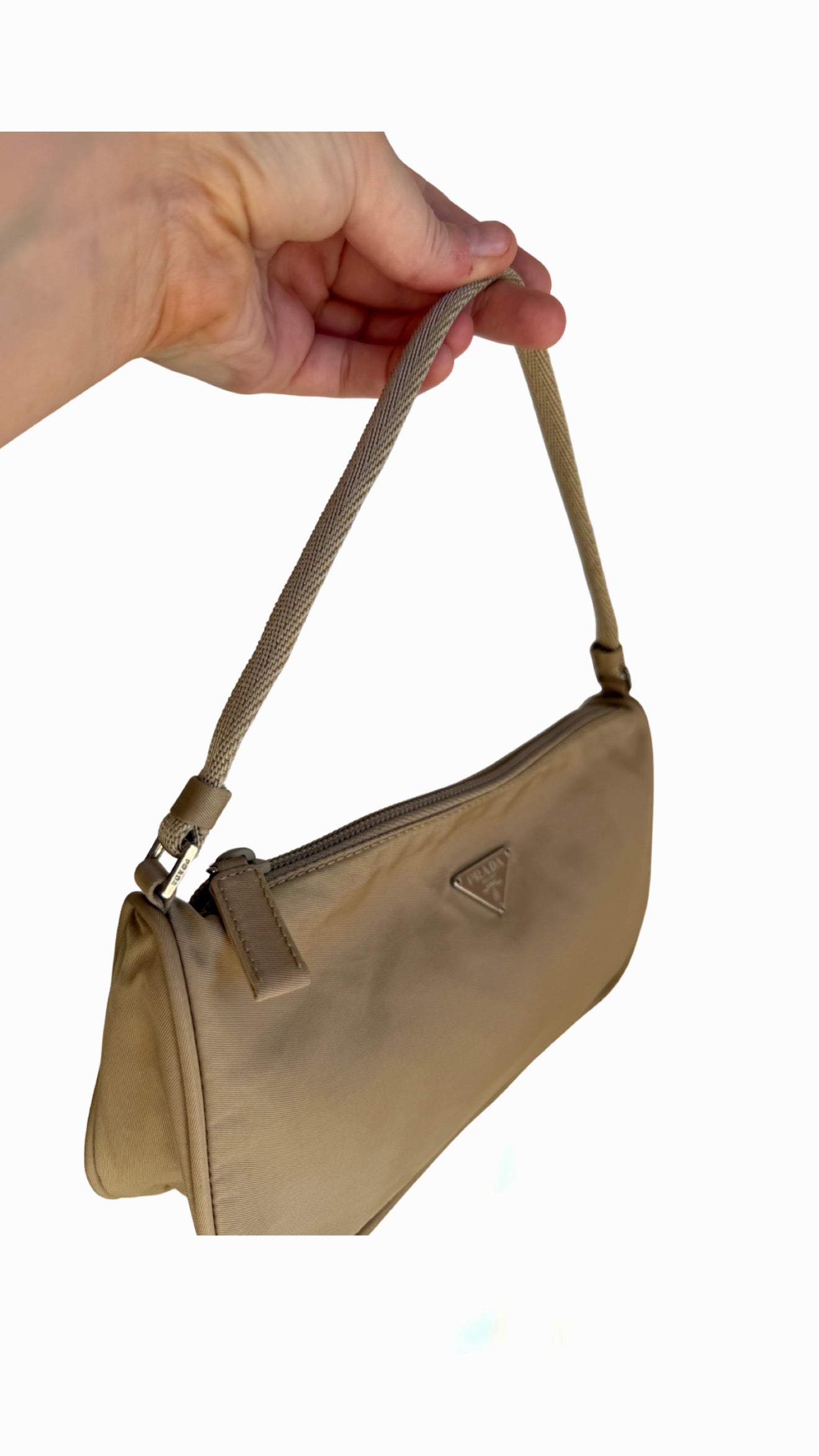 Prada Beige Nylon Party Bag