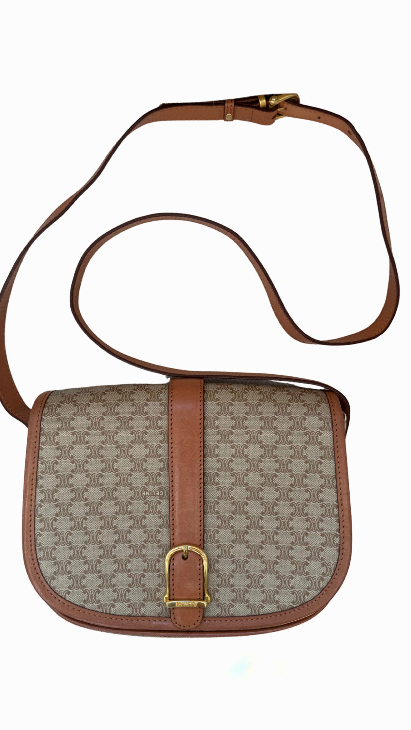 Celine Macadam Canvas Shoulder Bag