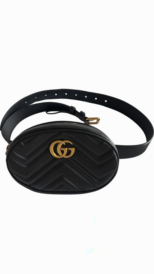 Gucci Marmont Matelasse Leather Belt Bag
