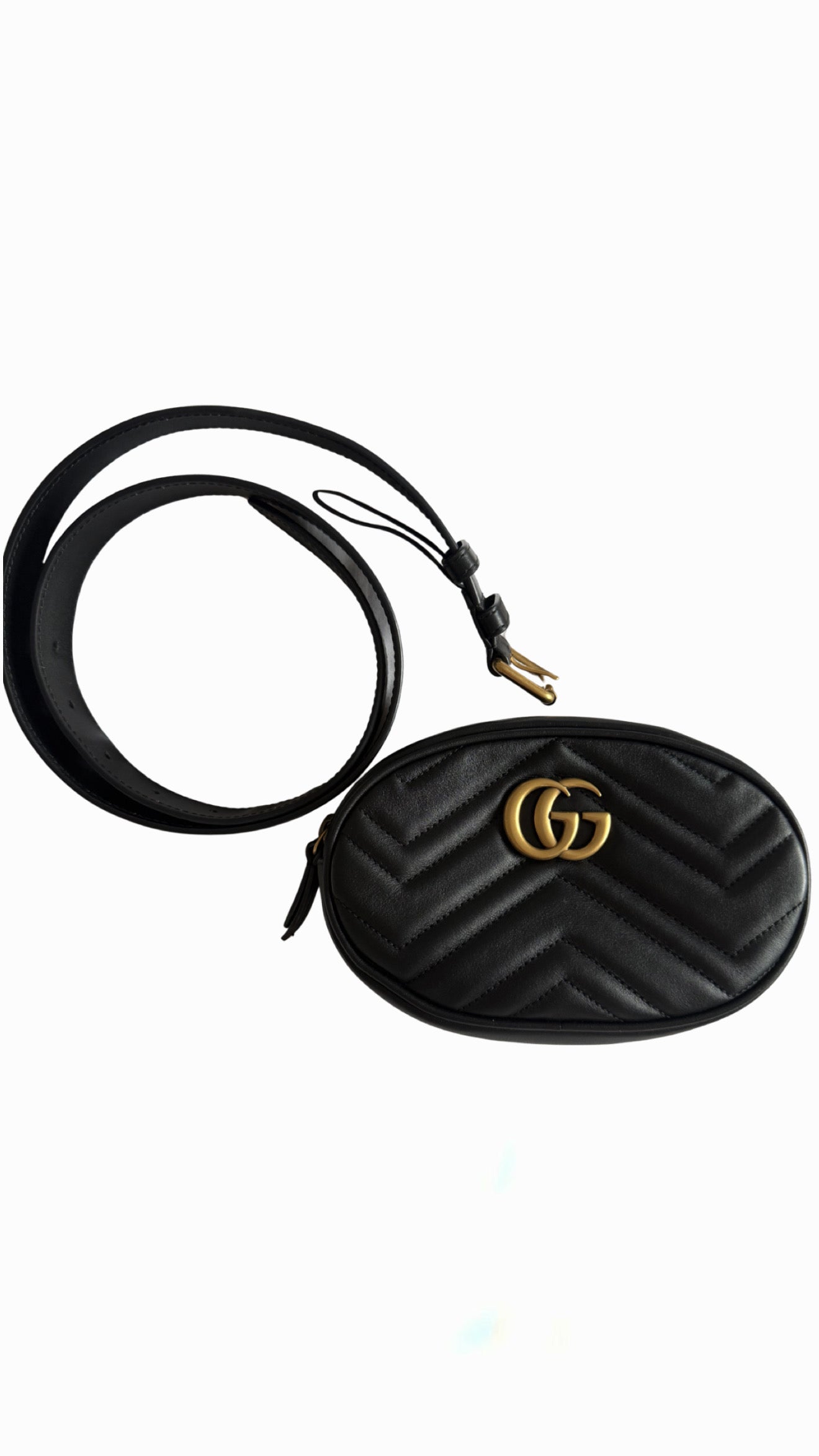 Gucci Marmont Matelasse Leather Belt Bag