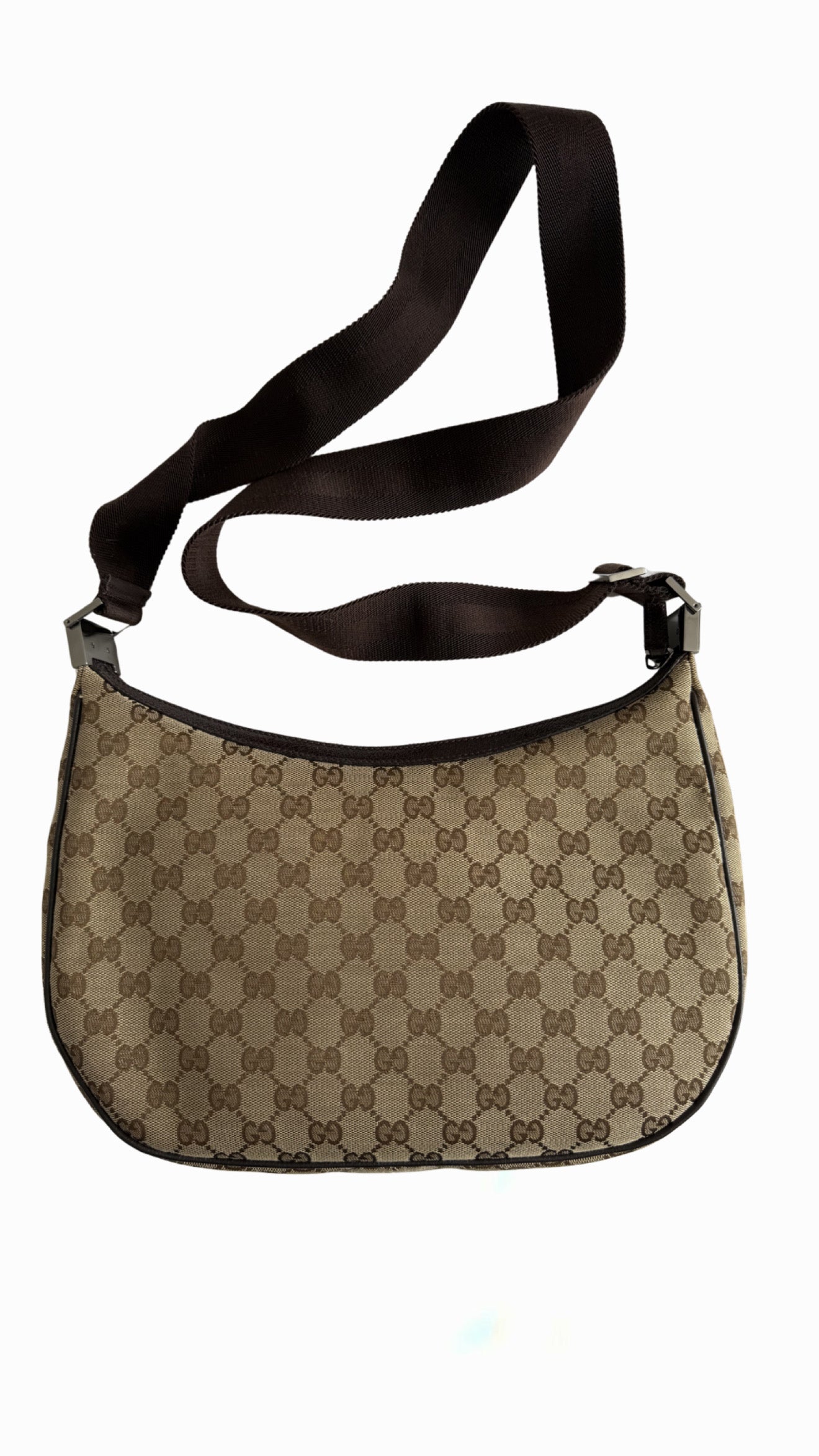 Gucci GG Canvas Half Moon Shoulder Bag