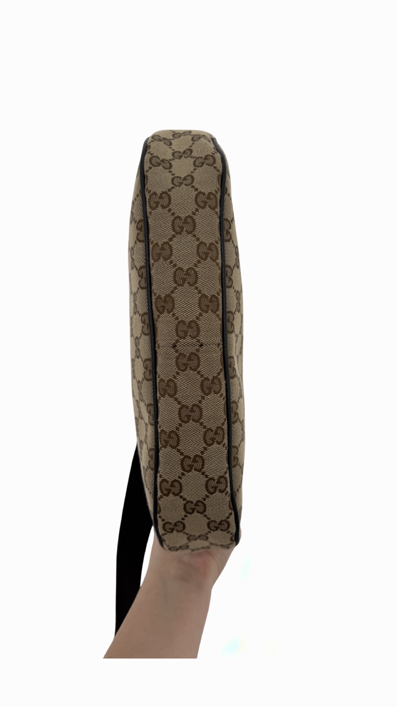 Gucci GG Canvas Half Moon Shoulder Bag