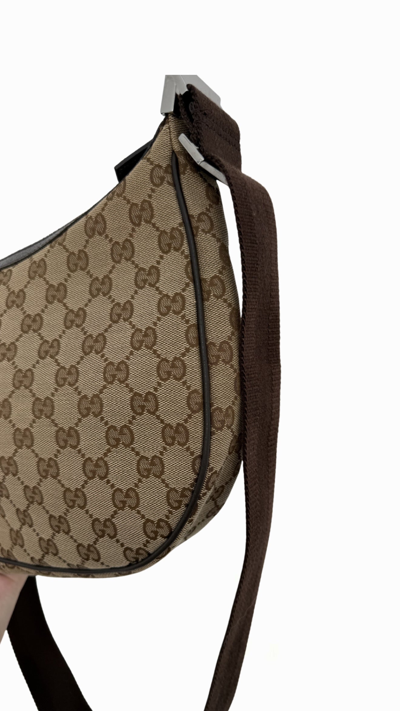 Gucci GG Canvas Half Moon Shoulder Bag