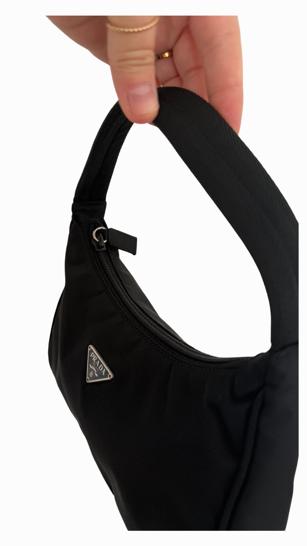 Prada Black Tessuto Nylon Shoulder Bag
