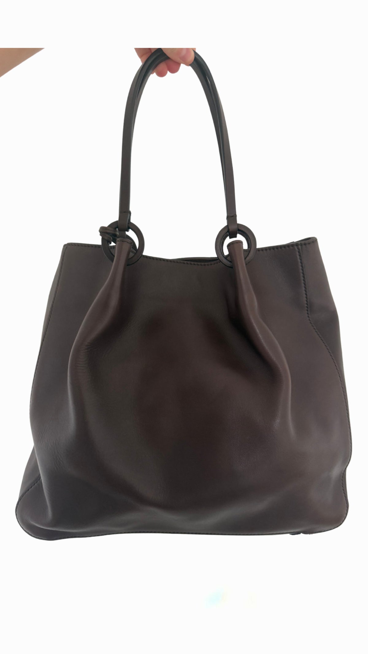 Gucci Dark Brown Leather Tote Bag