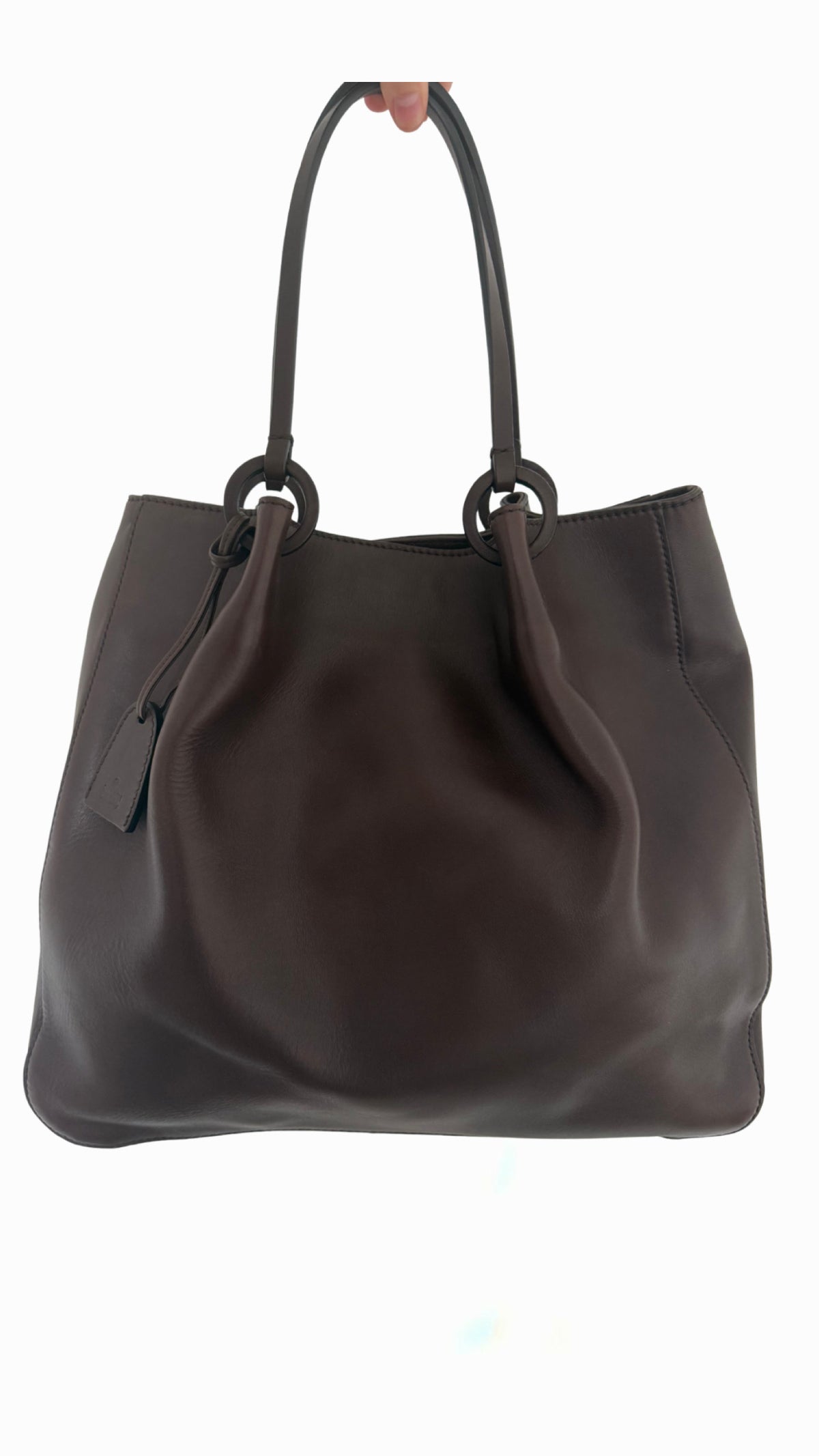 Gucci Dark Brown Leather Tote Bag