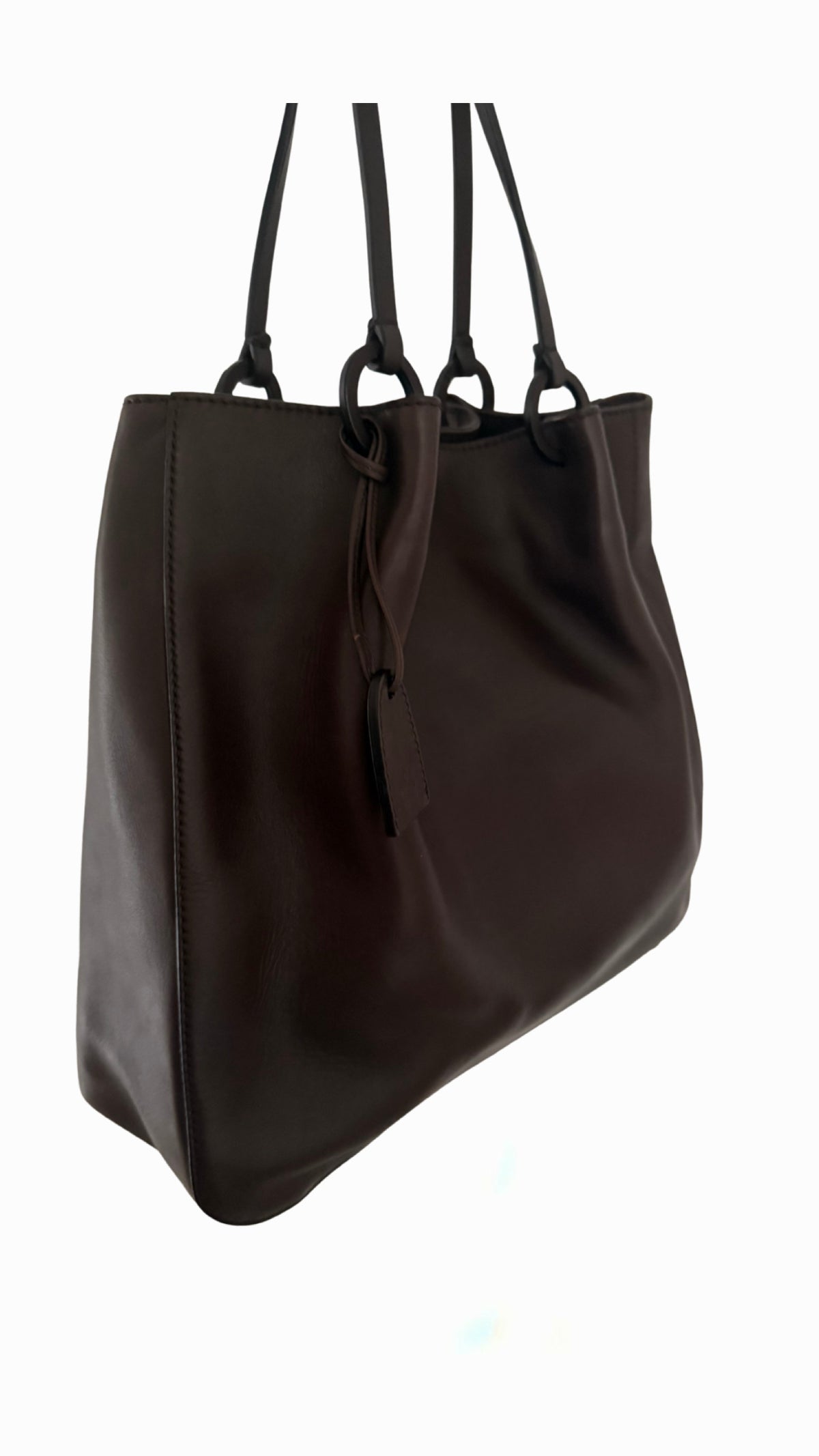Gucci Dark Brown Leather Tote Bag